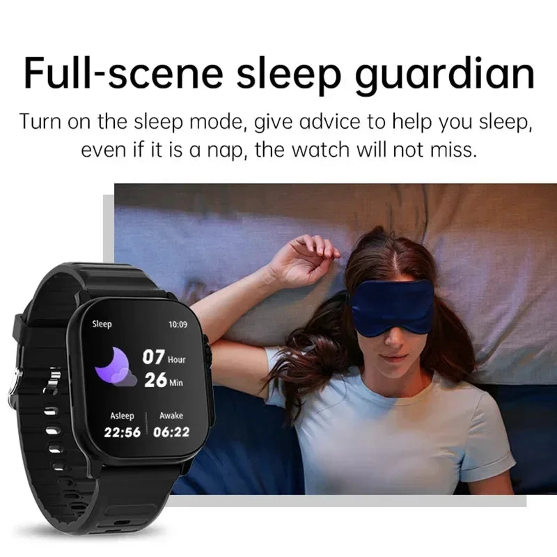 Relógio inteligente LAXASFIT T900Ultra Bluetooth Talk Smartwatch Alerta de mensagem Monitor de frequência cardíaca Relógio esportivo para Android IOS Homens Mulheres